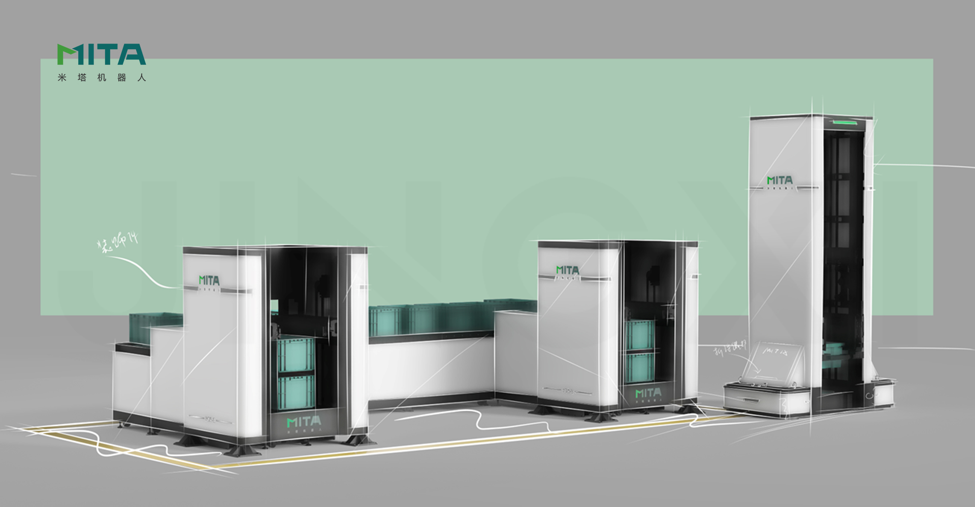 免货架箱式机器人设计